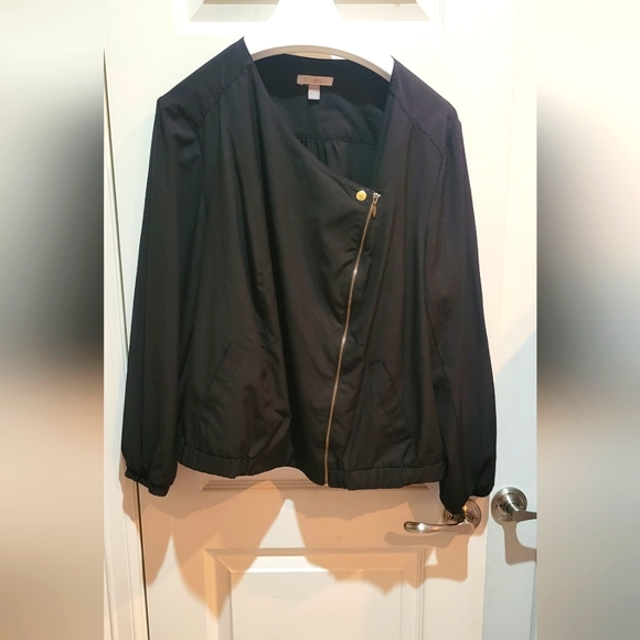 Roz & Ali Sweaters - Roz & Ali black women's jacket size 2x